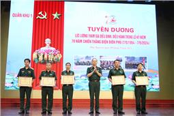 Quân khu tuyên dương lực lượng tham gia diễu binh, diễu hành trong Lễ kỷ niệm 70 năm Chiến thắng Điện Biên Phủ